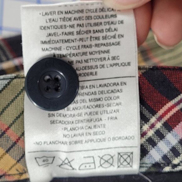 Canterbury of New Zealand Plaid Linen Mens Shorts Brown Green Drawstring Zip - Picture 12 of 14